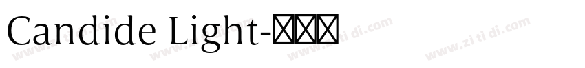 Candide Light字体转换